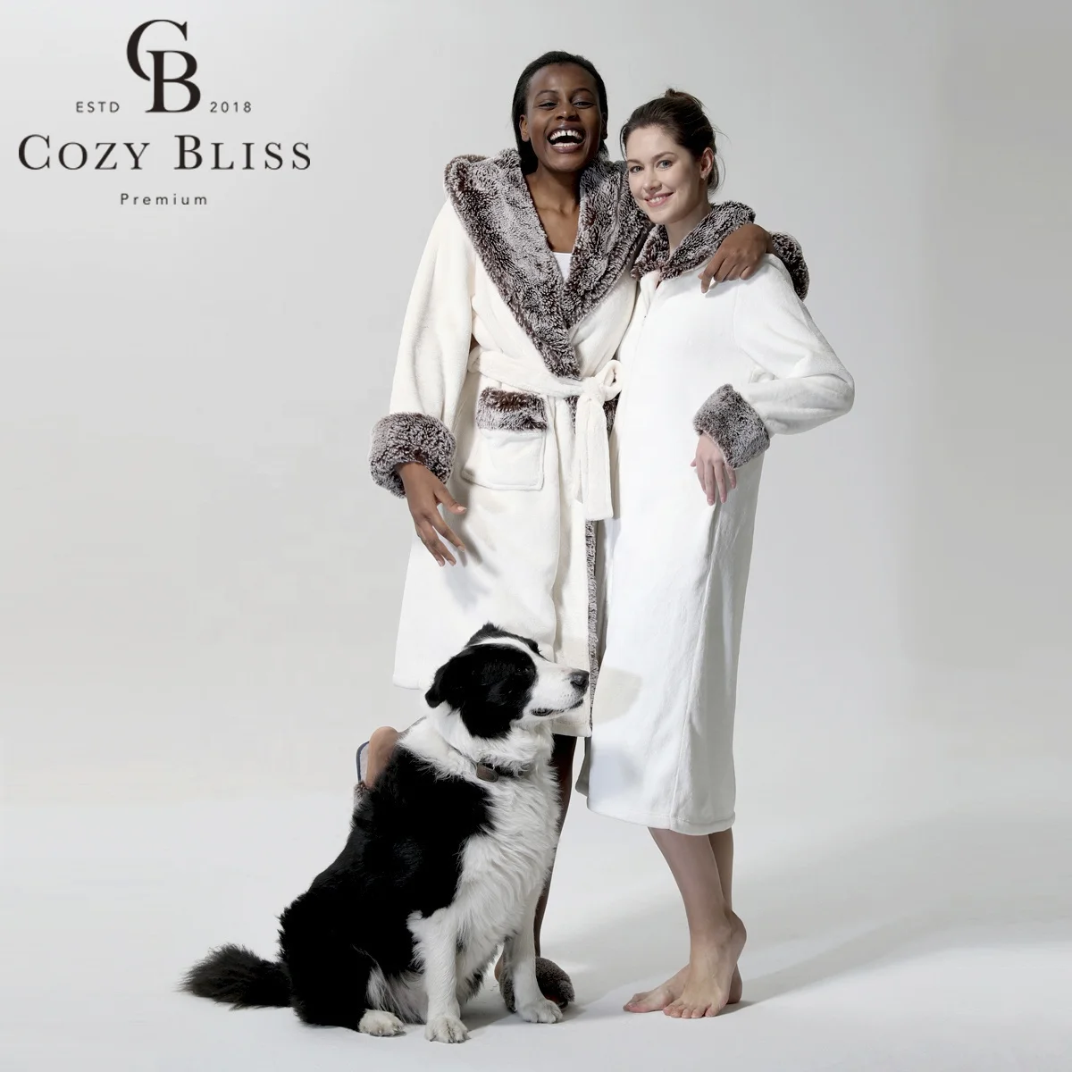
 Новое поступление от Cozy Bliss, пушистый халат с отложным воротником, халат, Женское ночное платье, одежда для сна  