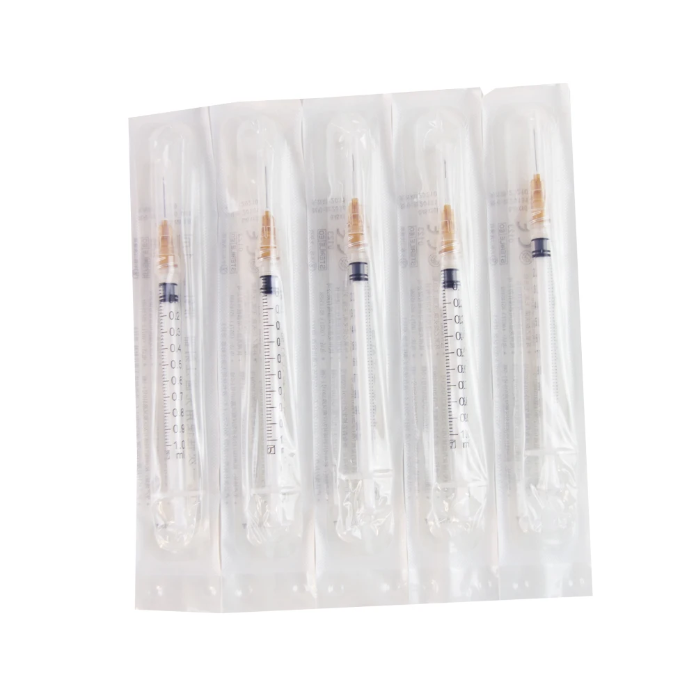  High quality factory free sample disposable medical sterile 1 ml insulin syringe with