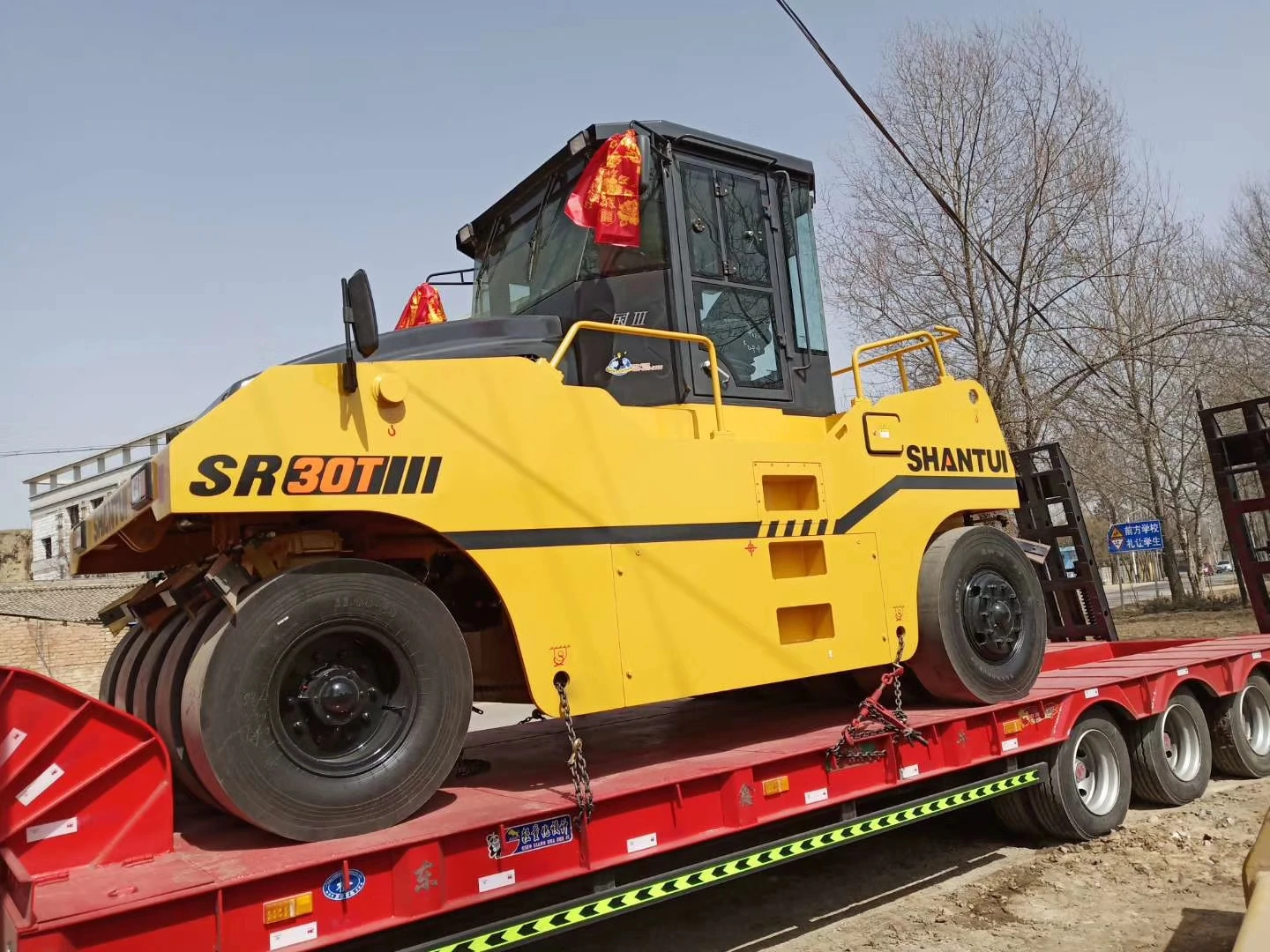 SHANTUI SR30T 30 тонн Лидер продаж пневматический четырехколесный дорожный каток для