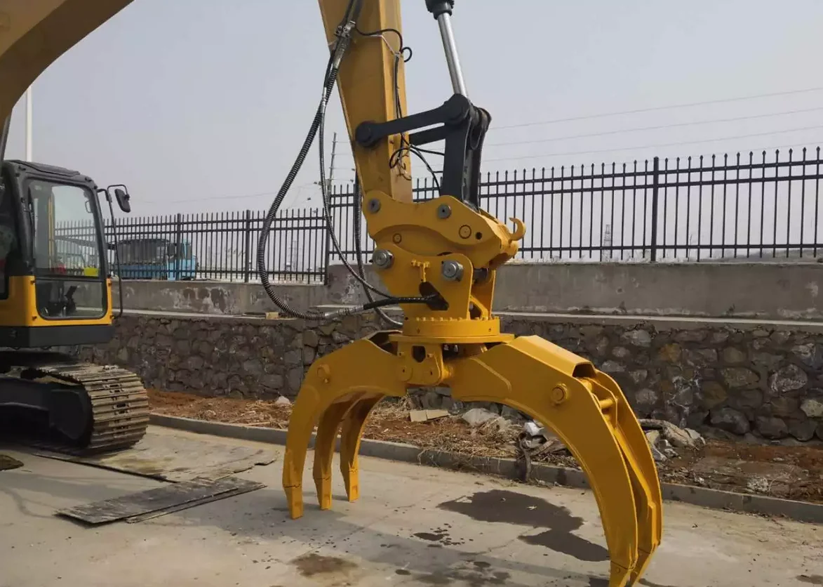  360 Degree Rotary Hydraulic Timber Grapple Log Rock Attachments Unavailable Provided 6400*2100*2950 1100 1800