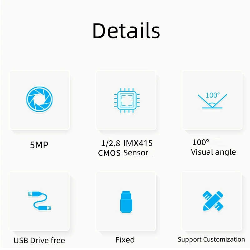 UVC 4K 8MP Camera CMOS IMX415 100 Degree Wide Angle Lens Camera Module USB For  Live Conference
