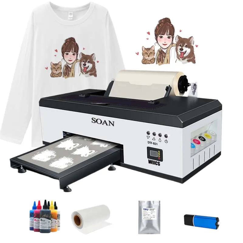 New developed 12 INCHES A3  Dtf Printer machine A3 SIZE Pet Film Heat Transfer Dtf Printer T-shirt fabrics bags  printer