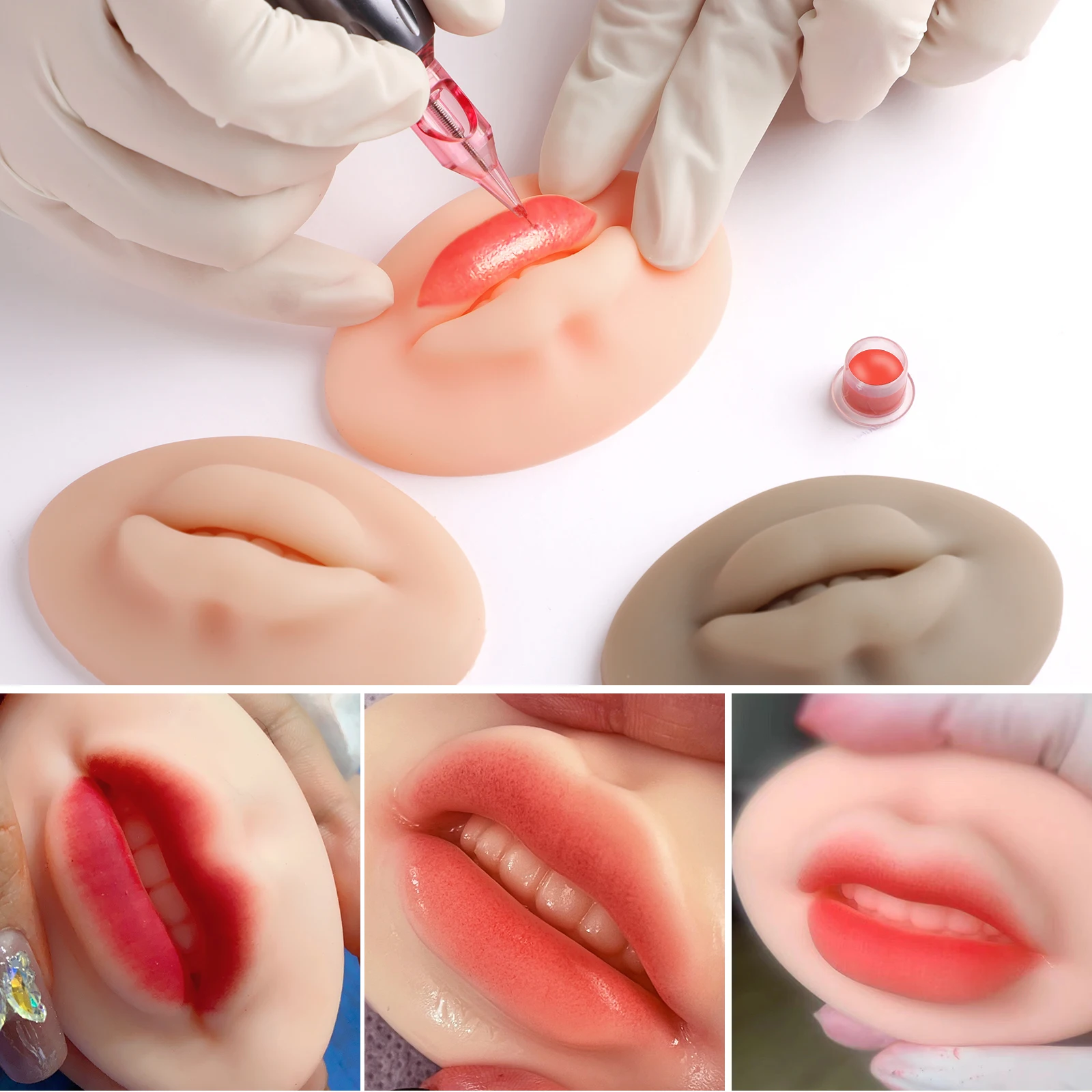 Professional Tattoo Silicone Lip Skin Wholesale Permanent Makeup Supplies Microblading Practice Skin Practice Lip