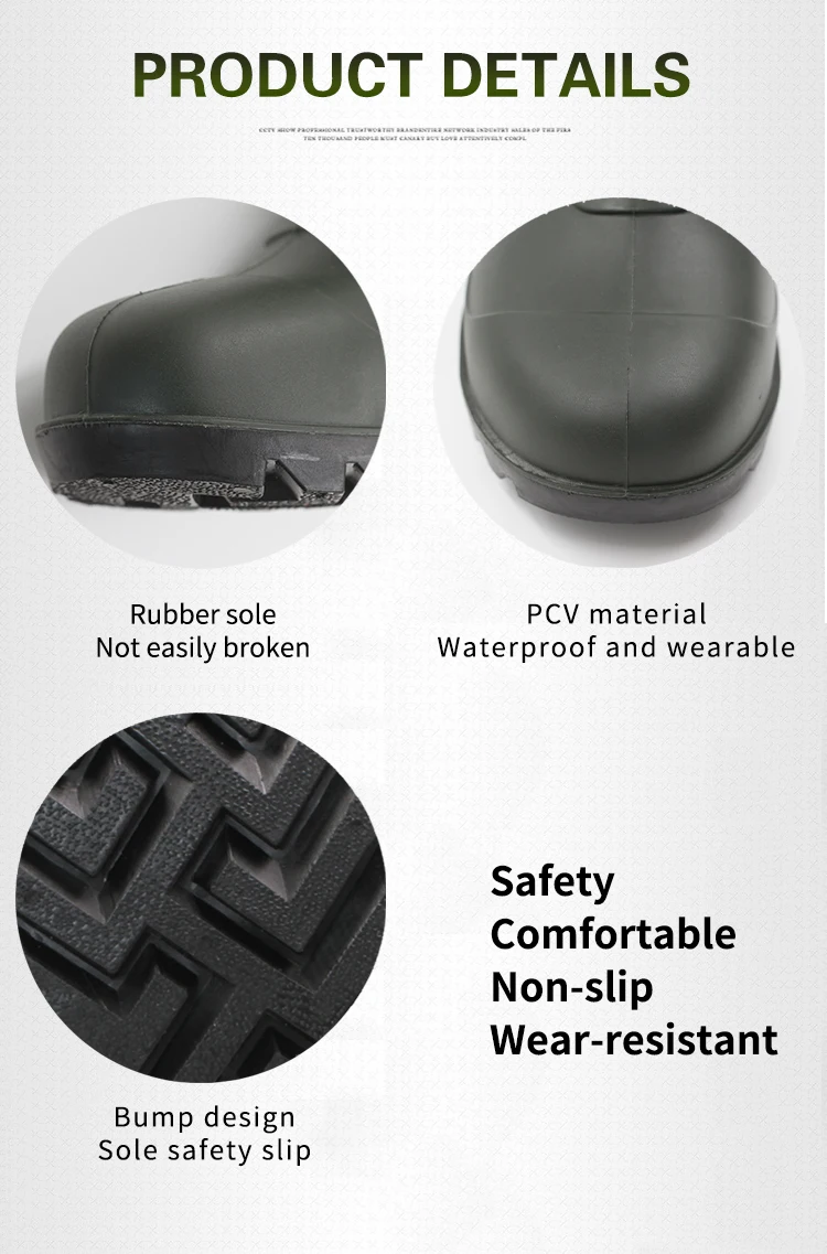 agricultural safety work industrial work boots safety footwear men shoes S4 S5 PVC rain boots gum boots waterproof