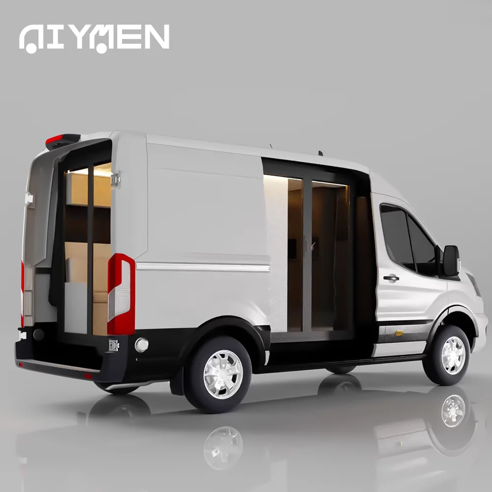Mercedes Sprinter Box Custom RV Mini Camper Van Conversion with Upper Cabinet Double Cabin Kit for Travel Camping Furniture