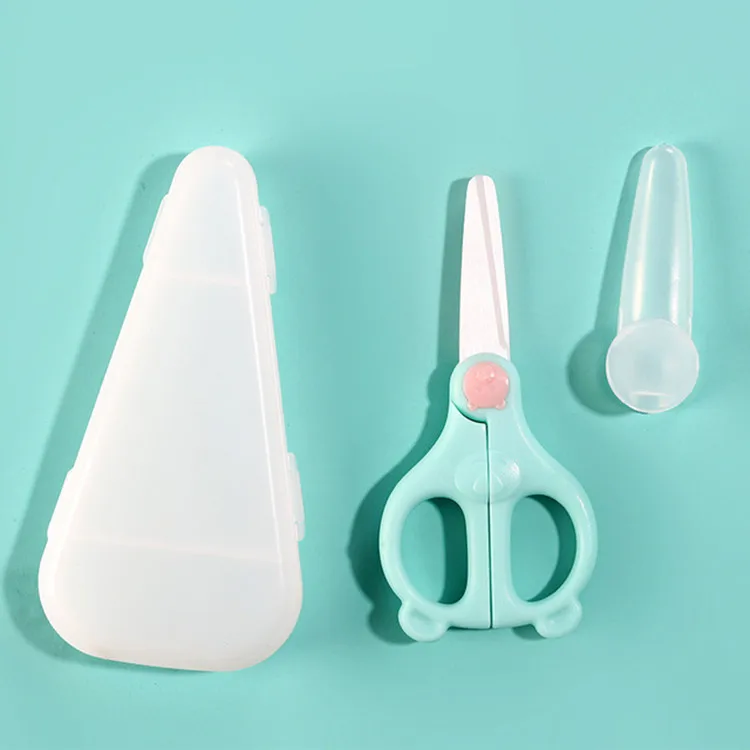 
Портативный резак для детского питания, кухонные бытовые безопасные керамические ножницы для детского питания с пластиковой крышкой и коробкой 