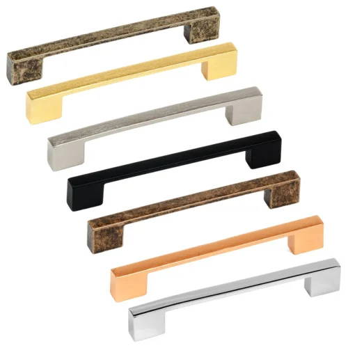 Kitchen Cabinet Handles Luxury Modern Furniture Drawer Handles Stainless Steel Black Kitchen Door Handles