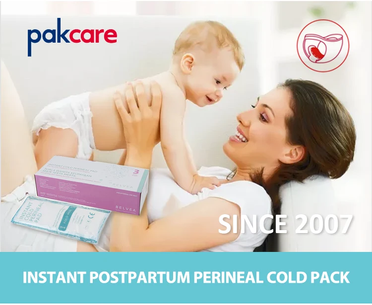 Instant Perineal ice Pack for Postpartum with Adhesive Strip