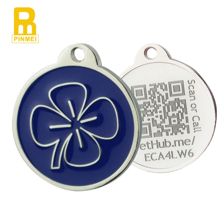 Wholesale New Arrival Custom Shape Print Logo Metal Pet Id Dog Tag For Dog