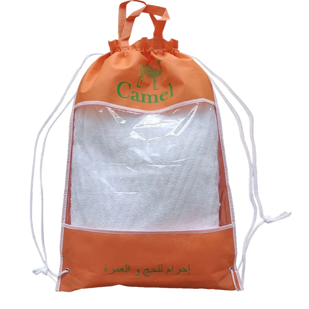 Industry china wholesale muslim polyester hajj ihram colthing/ihram hajj and umrah bag towel set