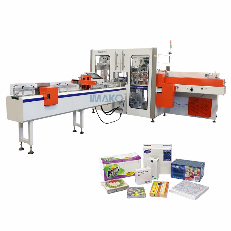 220 Pack/min Facial Tissue Packing Machine Film Shrink Wrapping Packer Factory Direct Sale Price