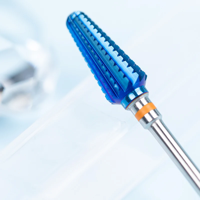 5in1 Tapered Titanium Safety Carbide Nail Drill Bits Milling Cutter Manicure Remove Gel Nails Accessories Cone Drill Bit Nail