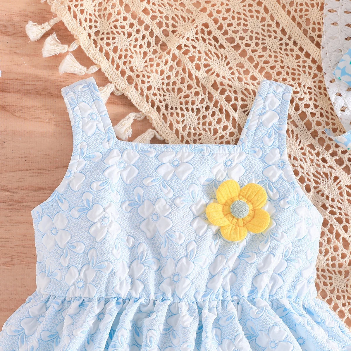 2Pcs Set 6Months - 3 years Newborn Baby Girl Cute Floral Sleeveless Top and Shorts Summer Outfit Toddler Kids Clothing Suit