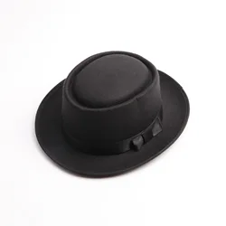 Sample and versatile artificial cashmere mini top hat wholesale fedora hats