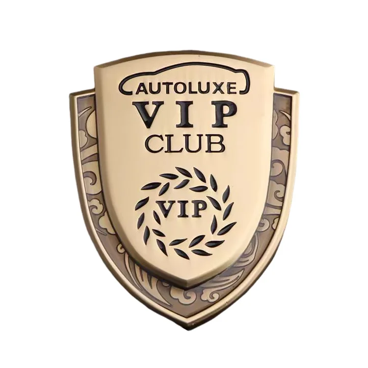 Custom Self Adhesive Car Metal Sticker Metal Labels Free Design 3D Embossed Logo Metal Sticker Labels Motor Vehicle Badge