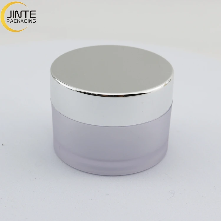 Refillable Plastic Clear Round Jar With Silver Gold Lid For Acrylic Powder Jar Pot For Cosmetic Packaging 0.5oz  2oz