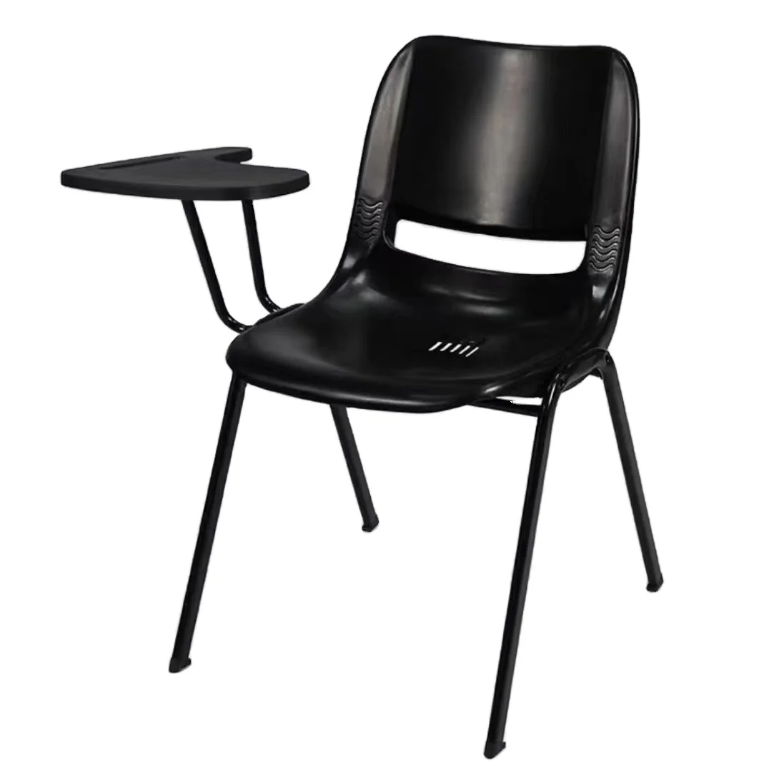 black plastic  Training Chair School  With Tablet Writing Pad