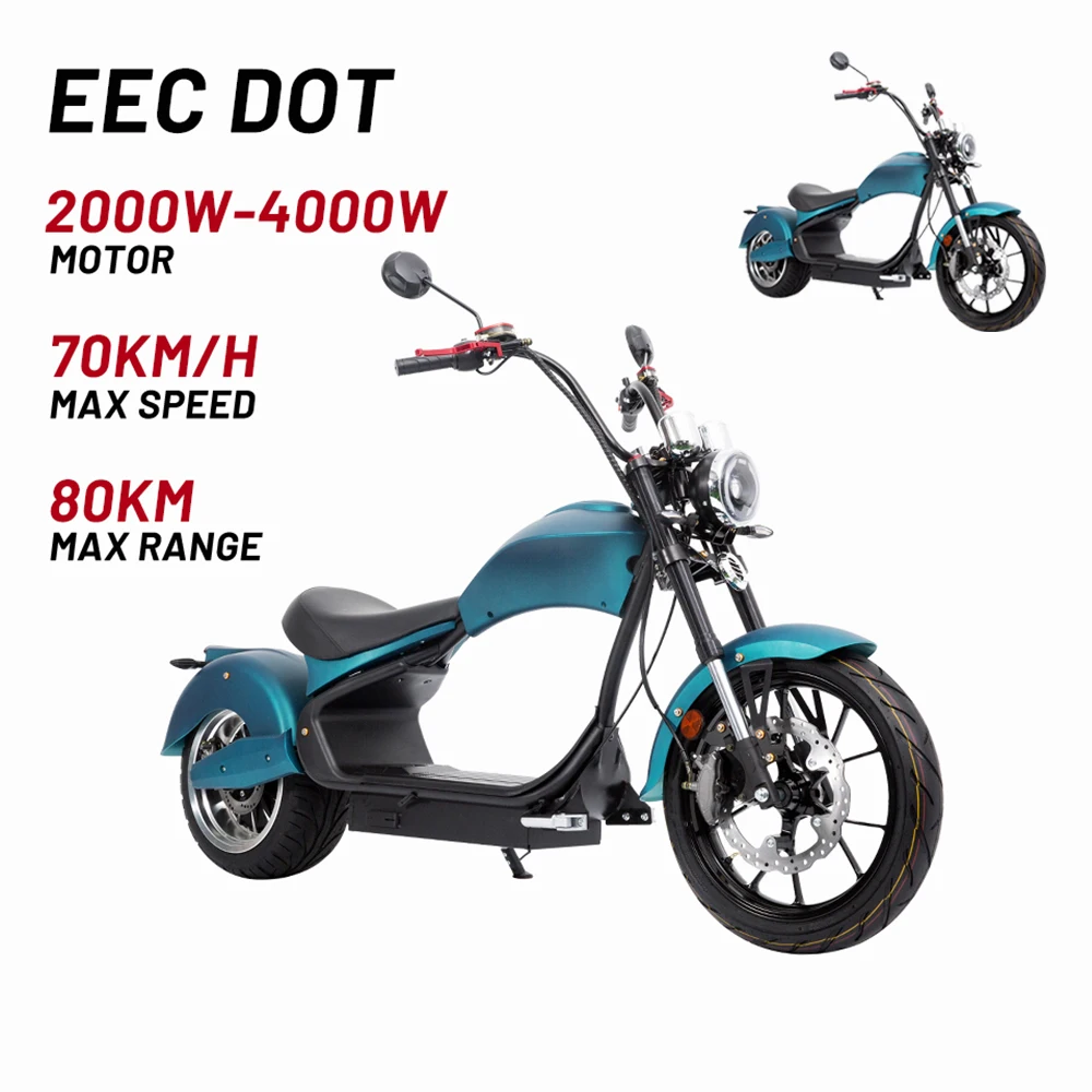 Citycoco 80km/h Electric Scooter EU Warehouse 4000W Electric Chopper Motorcycle