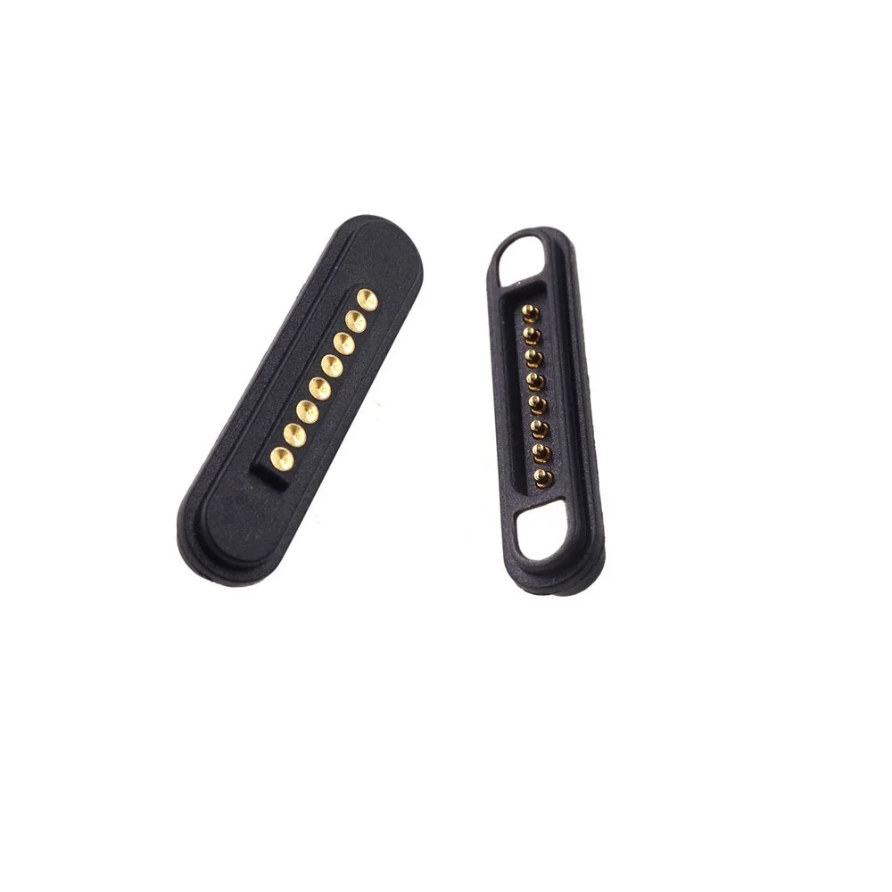 High Current Strong Magnet Suction 2-9 Pin Connector Mating Usb Cable Intelligent Device Spring Magnetic Pogo Pin Connector