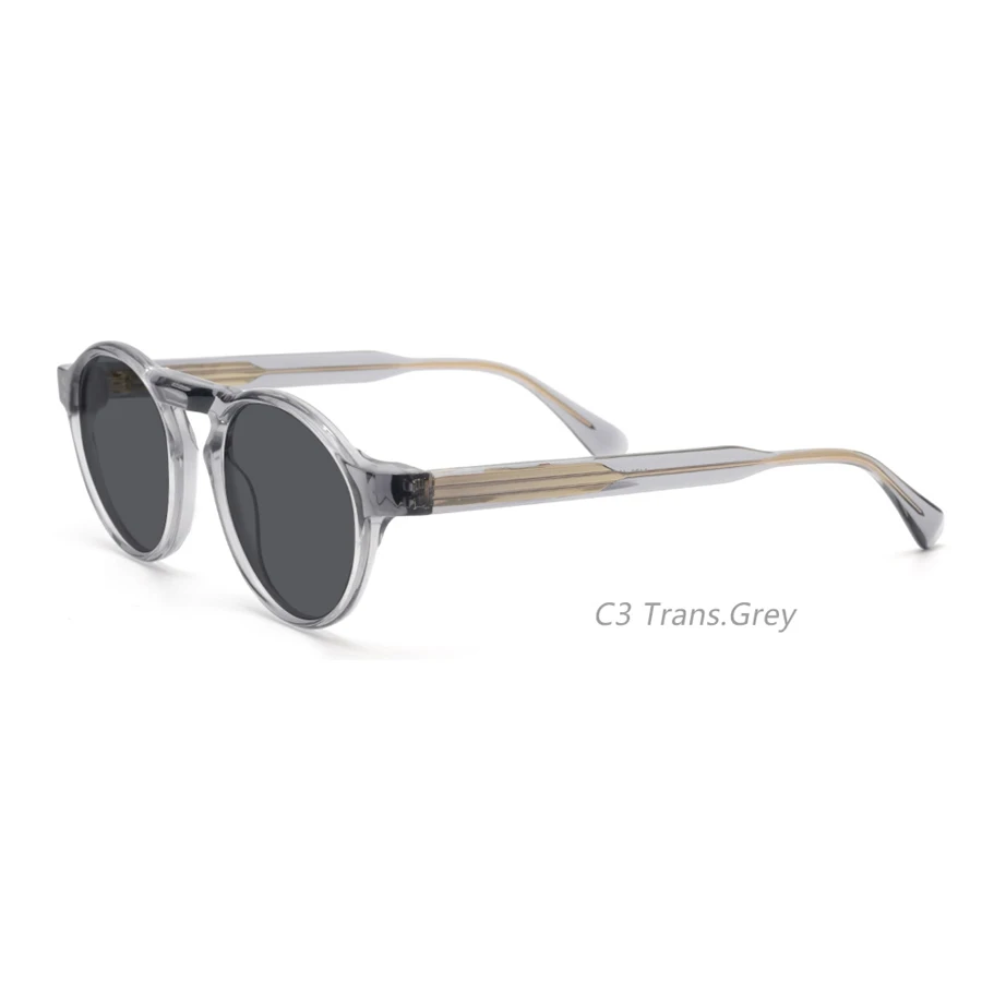 High Quality Women Latest Design 2022 Euro TAC UV400 Round Acetate Polarized lentes de sol Eyewear