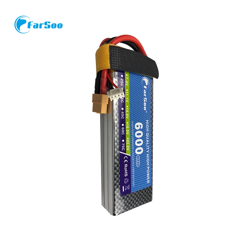 RC lipo battery 4S 6000mah 100C Graphene Battery Cell for RC Boat Drone Car Batteries