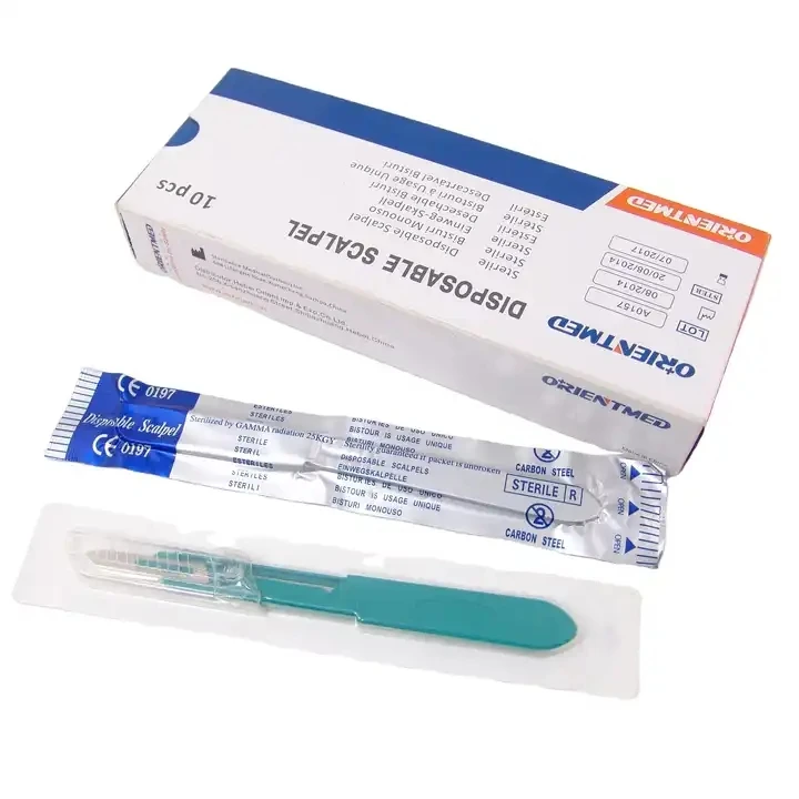 precise surgical disposable surgical knife blades of size  #4 #11 for scalpel