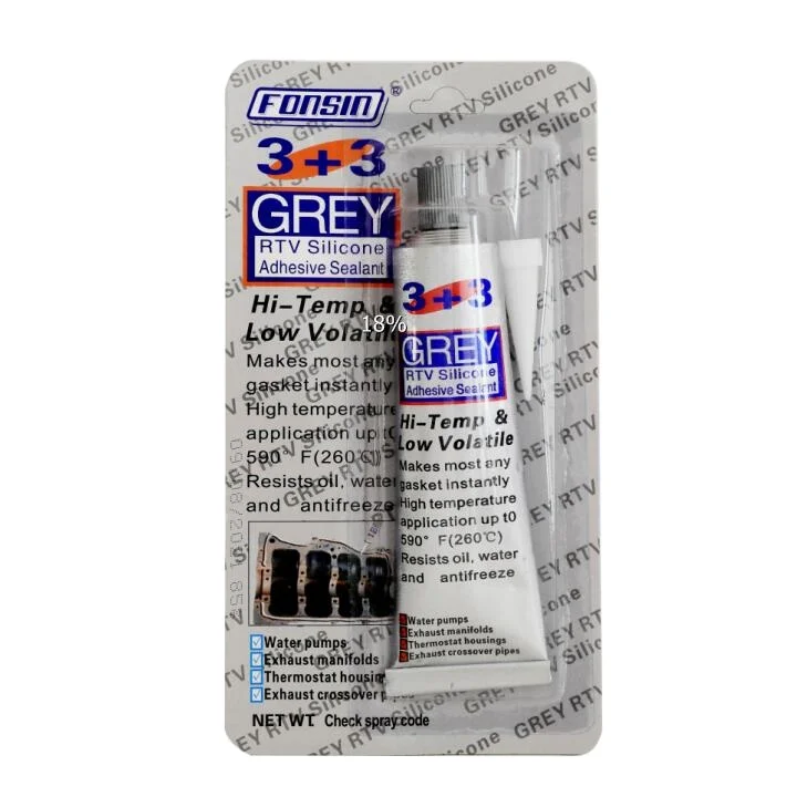 3+3 Car Automotive High Temperature MEGA GRAY Silicon Sealing RTV Silicone Sealant RTV Gasket Maker