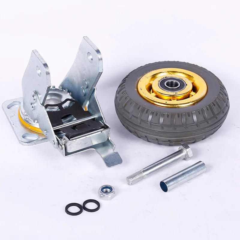 4/5/6/8 inch Solid Rubber caster Trolley Rubber Scaffold Caster Wheels Industrial casters