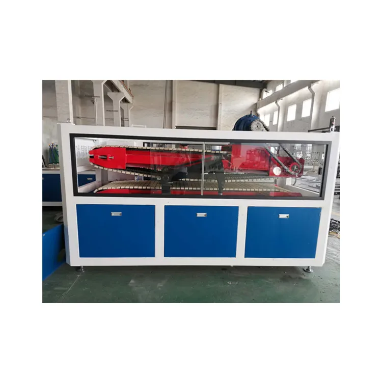 Factory High Quality Plastic pipes profiles sheets three claws rubber haul off machine