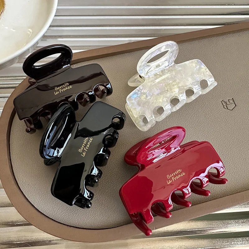 Fashion New Design Products Metal Letter B Acetate Clips Hair Accessories Custom Color Wholesale Hair Claw Clip