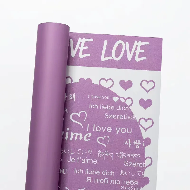 Hot Sale Only Love You Hug You Wrapping Paper Bouquet Flower Gift Packing Christmas Flower Cloth Wrapping Paper For Gift