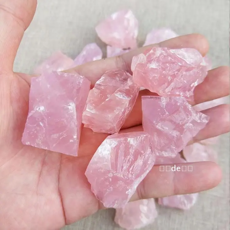 High Quality Natural raw rough rose quartz Stone Polished Crystal Gravel For Sale