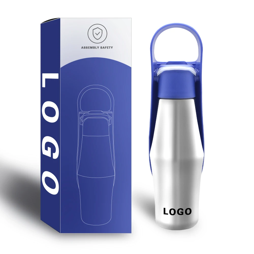 Hot Animal Products Stainless Steel Dog Bottle Travel Portable Pet Dog Drinking Water Bottle Dog Water Bottle With Lid