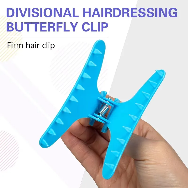 12Pcs Hairdressing Butterfly Clip Strong grip Salon Perm Hair Dye Plastic Hairpin Wig Clip Haircut Partition Styling Clip Tools