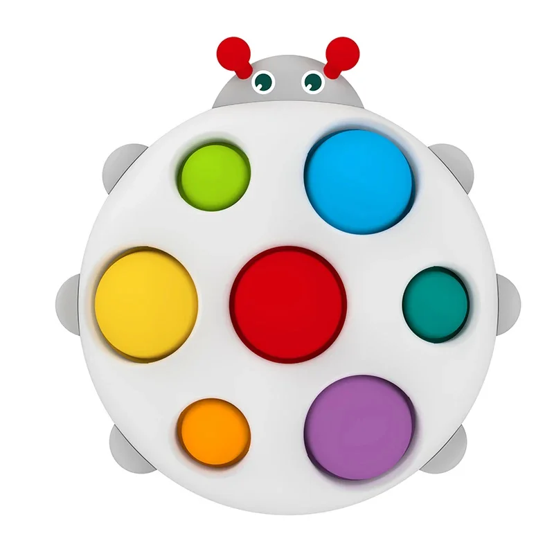 New Item Baby Sensory Toy Ladybug Touch Ball Toys Silicone Simple Dimple Push Pop Bubble Fidget Sensory Animal Toys