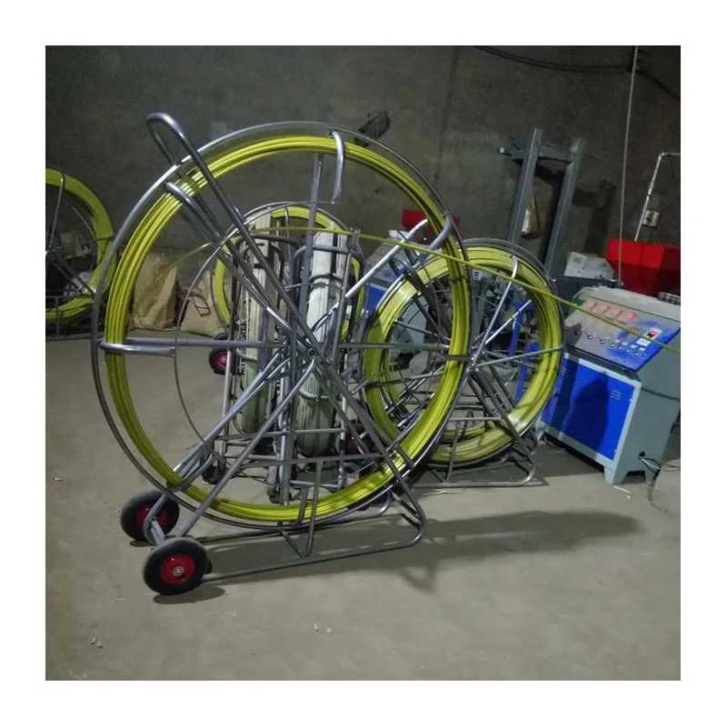 Cable Pulling Fibreglass Cable duct rodder 100m fiberglass 8m duct rodder traceable conduit rodder with locator wire inside