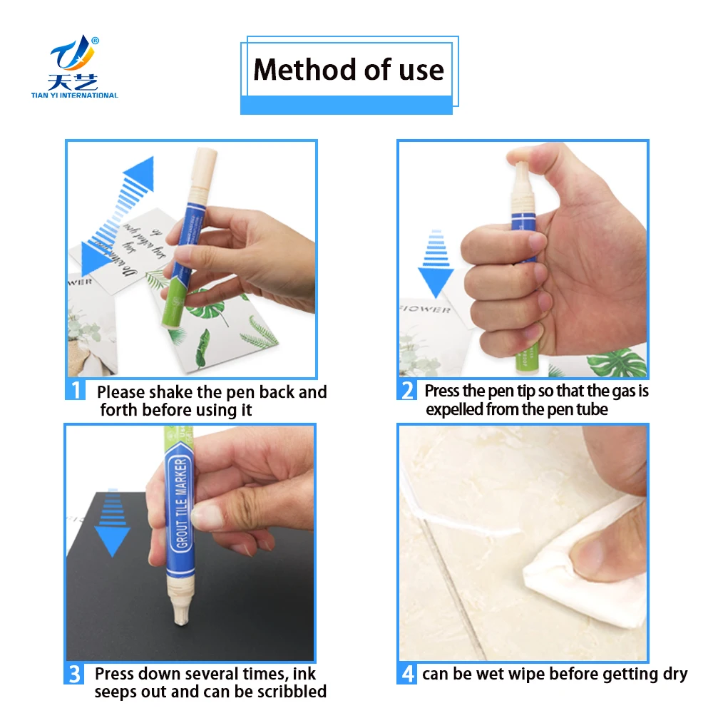 Tile Grout Coating Marker Wall Floor Ceramic Tiles Gaps Professional Repair Pen