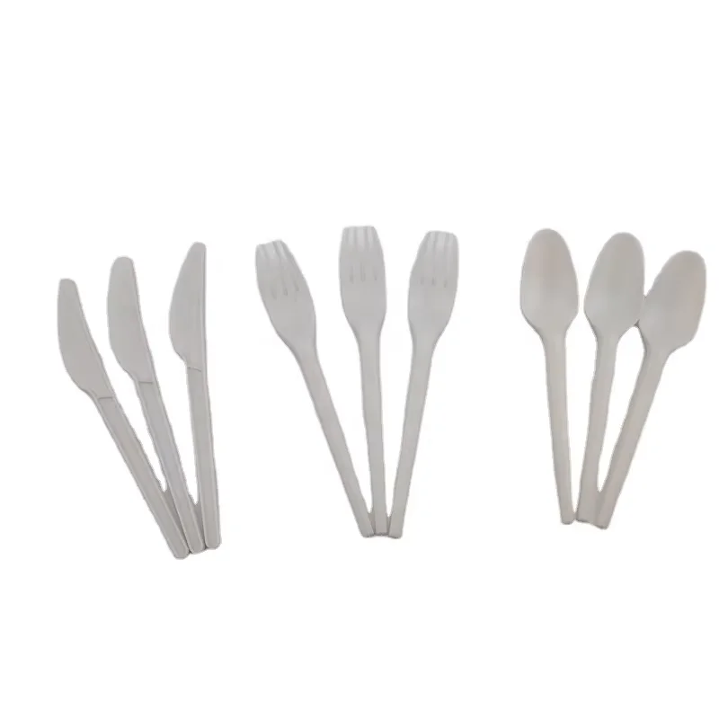 Eco-friendly CPLA Cutlery Kit Bio Plastic Cutlery Sets Compostable Flatware Set