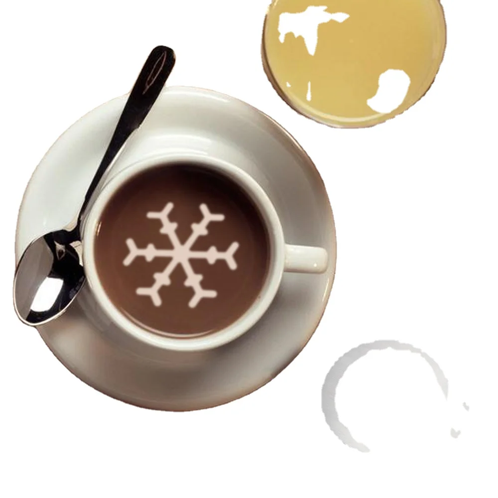 
Customized design metal coffee stencil/cappuccino stencil 