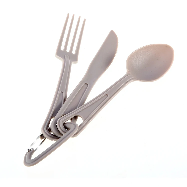 High grade travel camping picnic spoon fork knife outdoor cutlery set