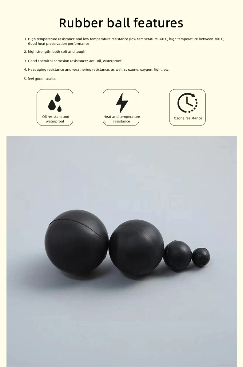 Custom Non-Standard NBR/EPDM/FKM Silicone Rubber Ball for Industrial Applications Offering Moulding Processing Service