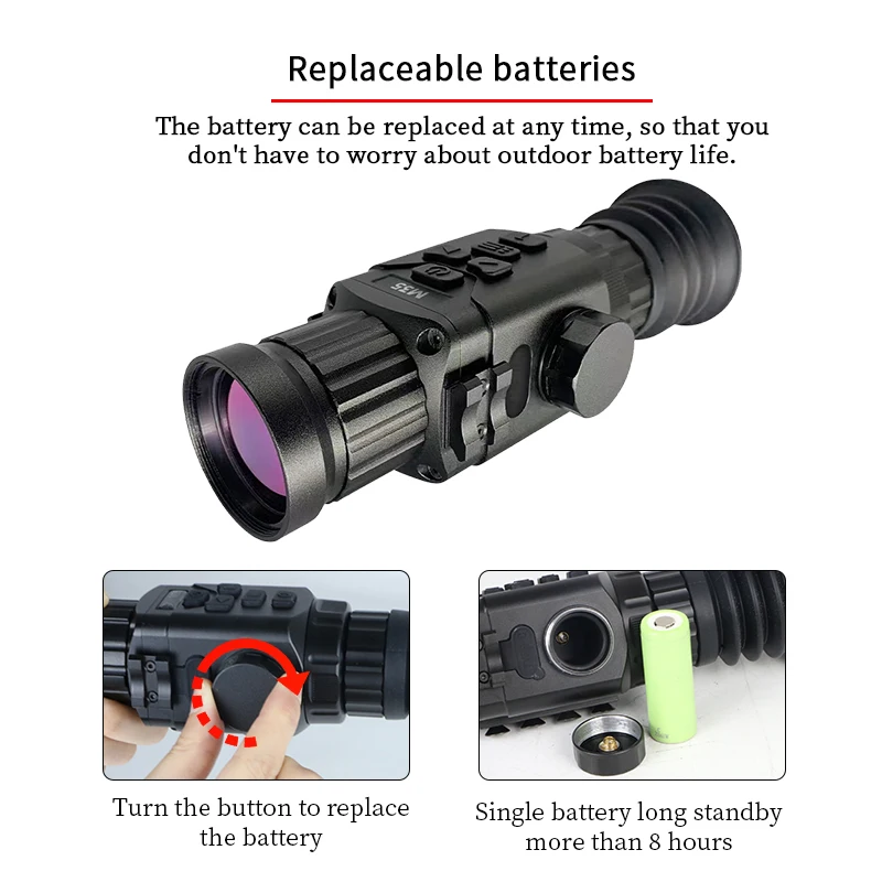 RLS Ultra-light thermal camera imaging long distance hunting thermal imager monocular handheld night vision thermal imaging