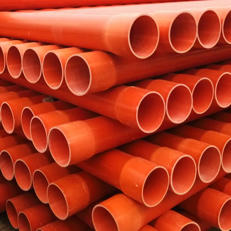 mpp power pipe manufacturer RPP welded drag pipe high voltage protection sleeve orange power row pipe
