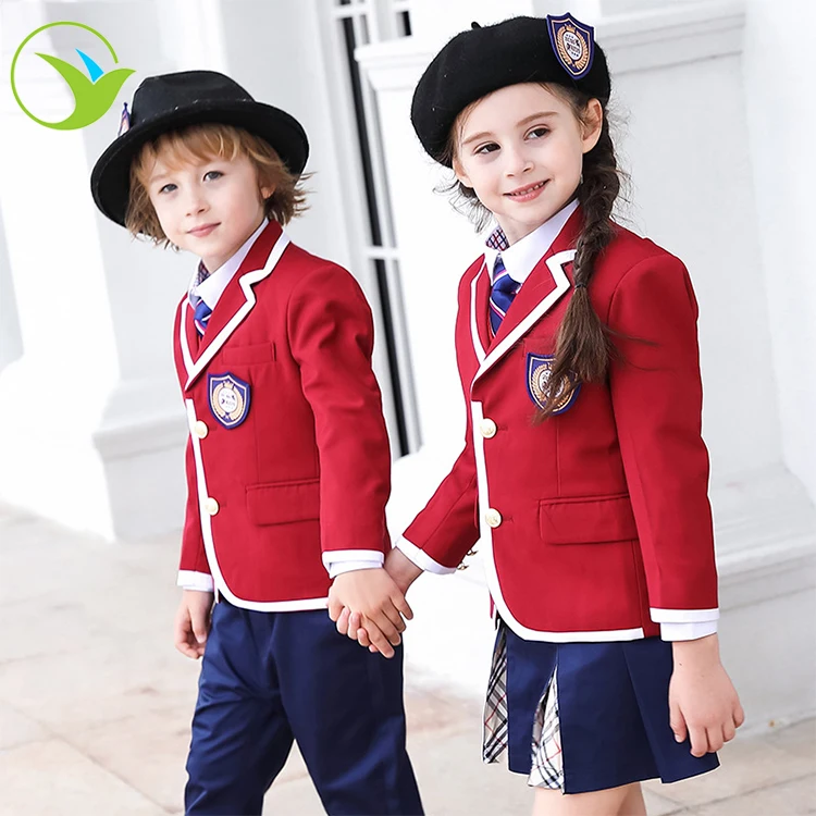 Дизайнерские фотографии, Блейзер, платье для девочек, оптовая продажа, униформы, Детская рубашка, детская униформа для начальной школы