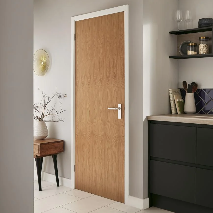 Popular Custom Modern High Quality Solid Walnut Flash Panel Door With Hardware