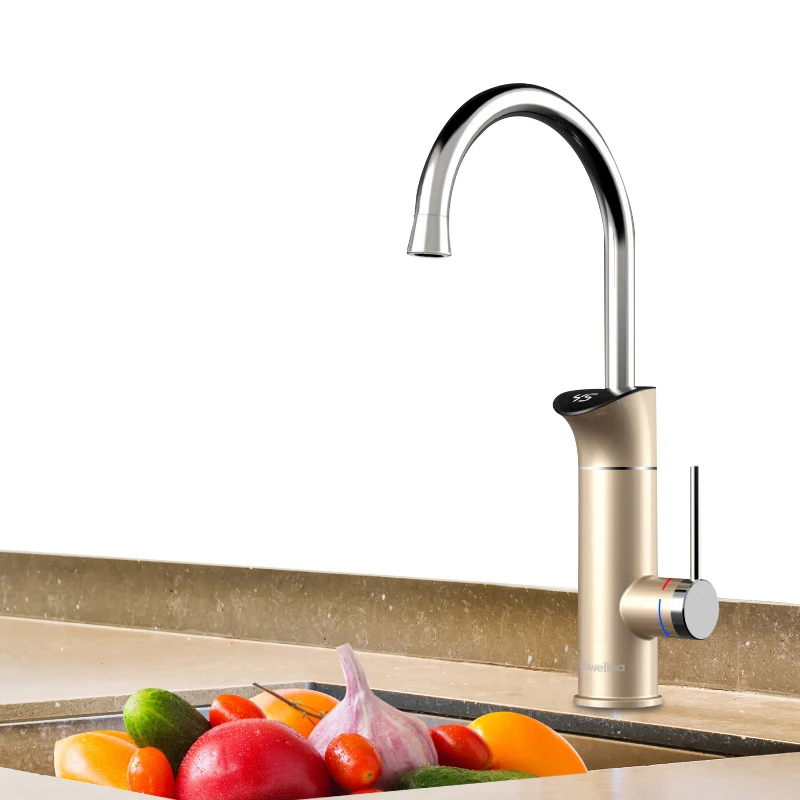 Briwellna Universal 220v Kitchen Instant Water Tap Heating Water Faucet with LED display