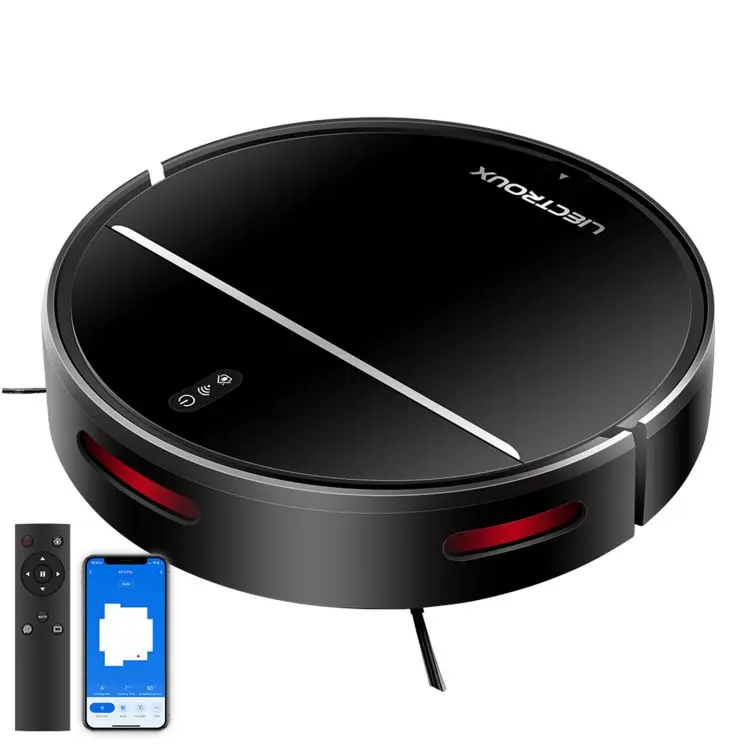 LIECTROUX Robot Vacuum and Mop with Map Navigation Automatic Floor Cleaner Self Charging Constant Pressure Water Tank Anti-colli