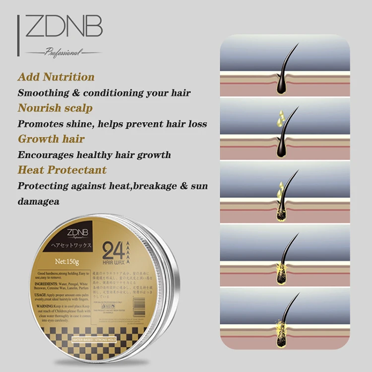 Private Label OEM/ODM Mens Hair Shaping Moisturizing Hair Clay Hair Wax