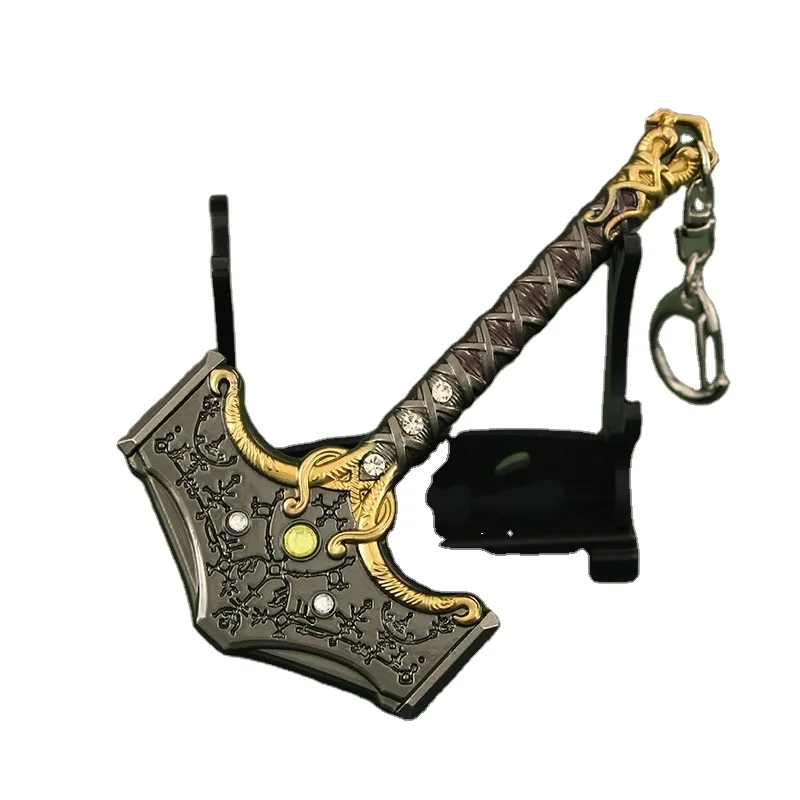 Game Accessory Kratos Blades Chaos anime sword Car God Of War Keychain graduation gift for boys Fashion gift metal axe