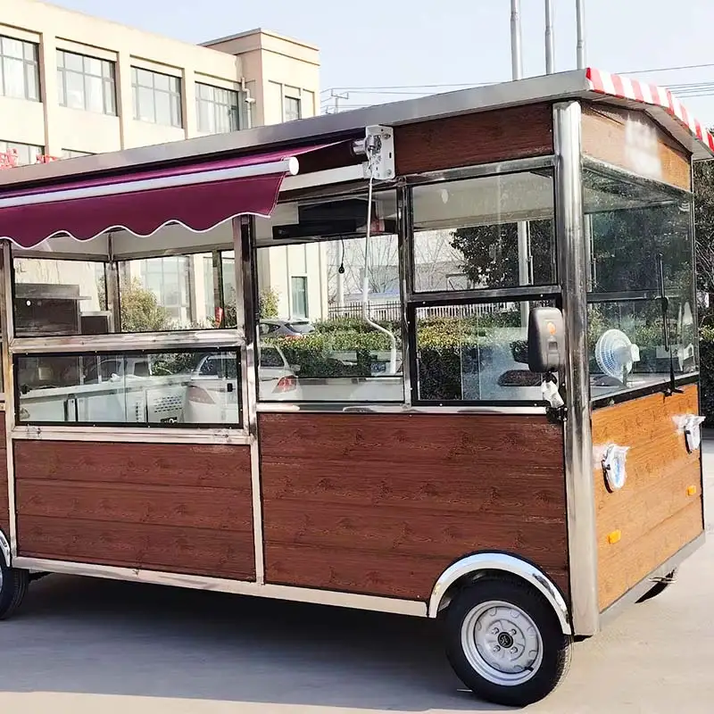 High quality van food trailer pizza truck with low price buy food truck mobile